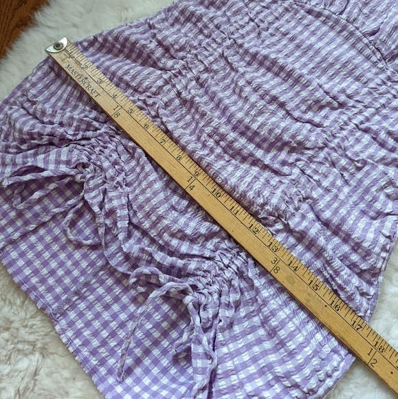 Zara purple gingham blogger mini dress small - Picture 13 of 16